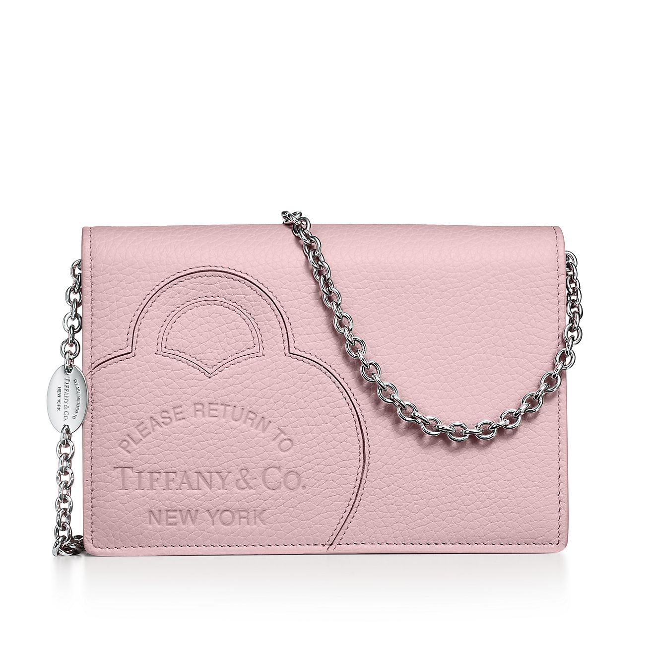 Return to Tiffany Crossbody Wallet in Crystal Pink Leather