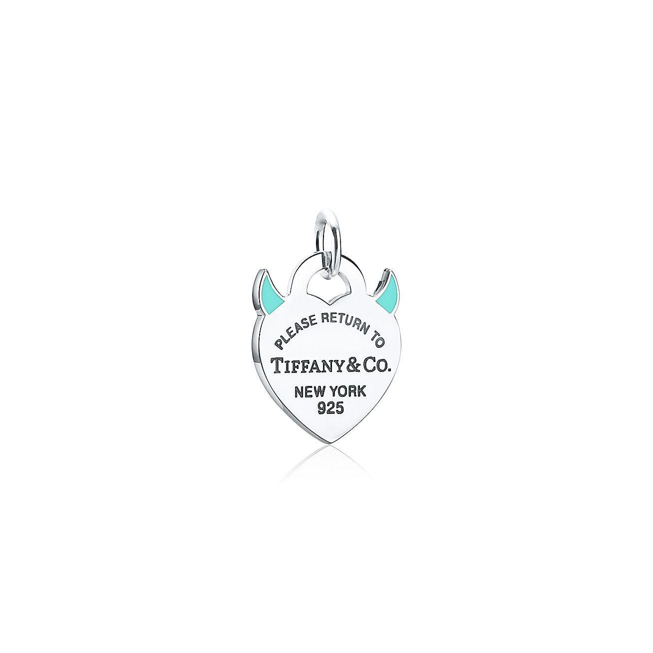 Return To Tiffany Devil Heart Tag Charm In Sterling Silver With Tiffany Blue Tiffany Co