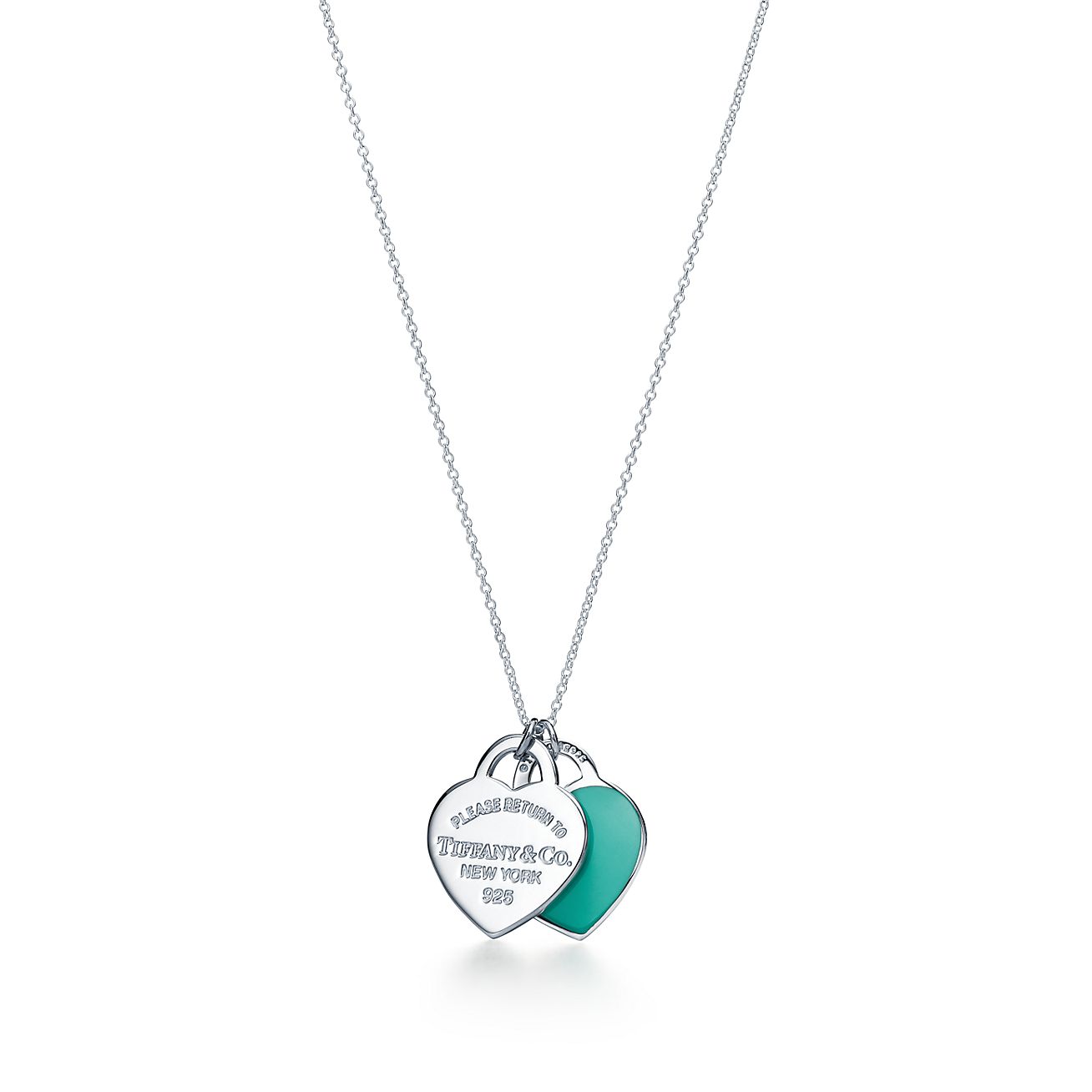 Return to Tiffany™ DoppelherzAnhänger in Tiffany Blue®, in Silber, Small Tiffany & Co.
