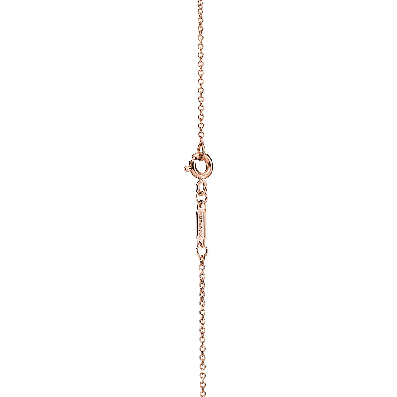 Rose gold return to tiffany deals necklace
