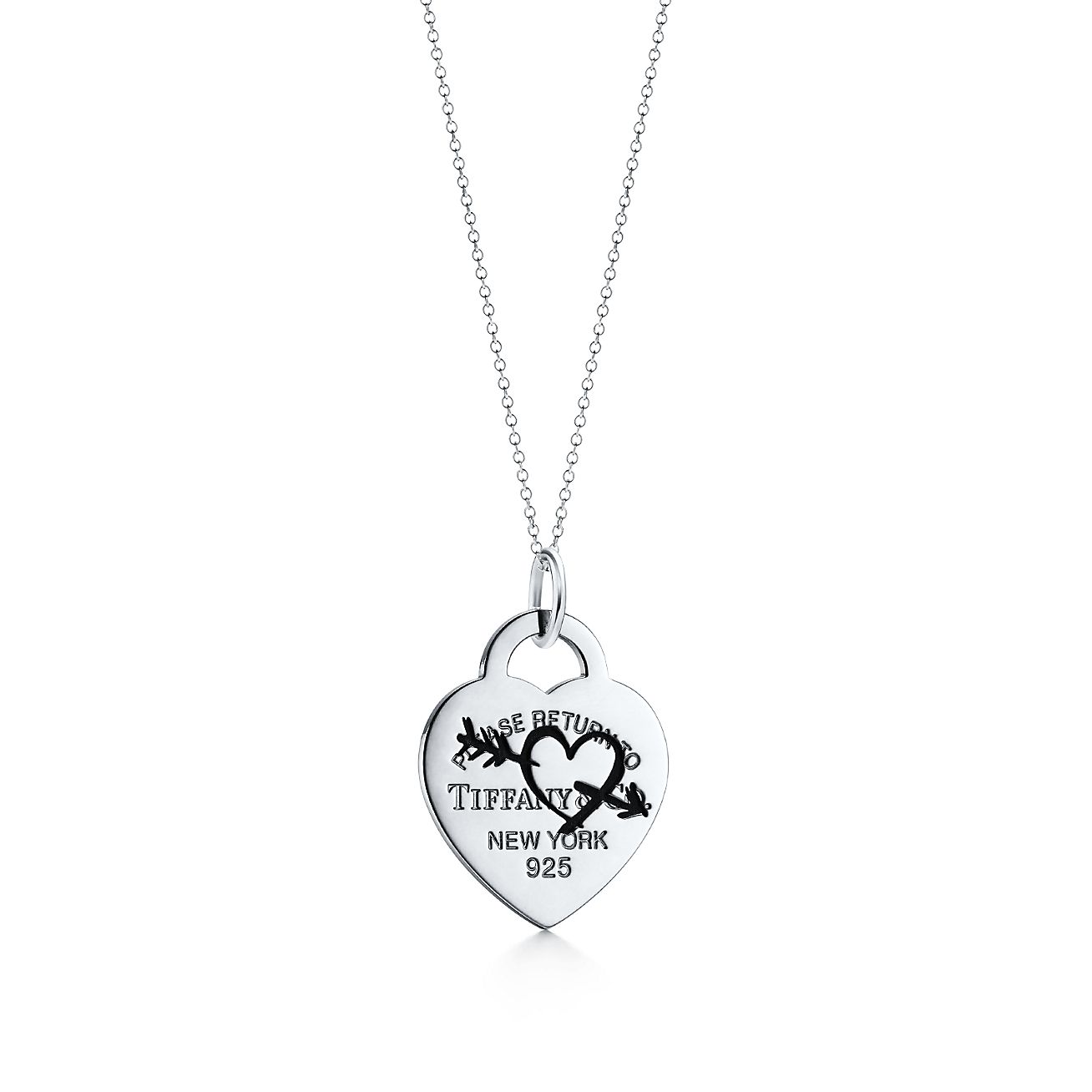 Return to Tiffany® Etched Heart and Arrow Tag Charm