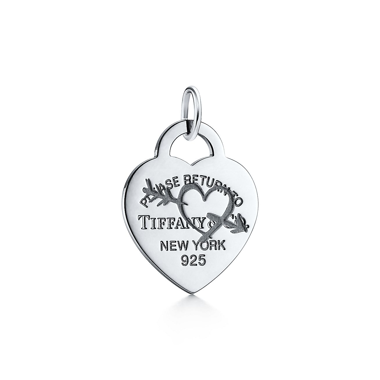 Return to Tiffany® Etched Heart and Arrow Tag Charm