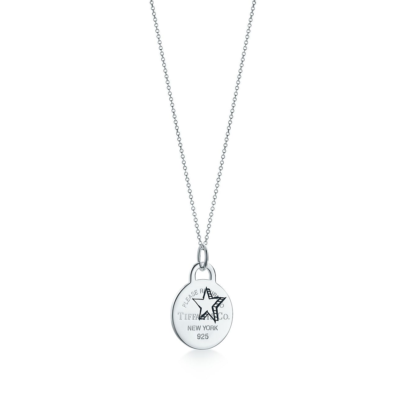 Return to Tiffany® Etched Star Round Tag Charm