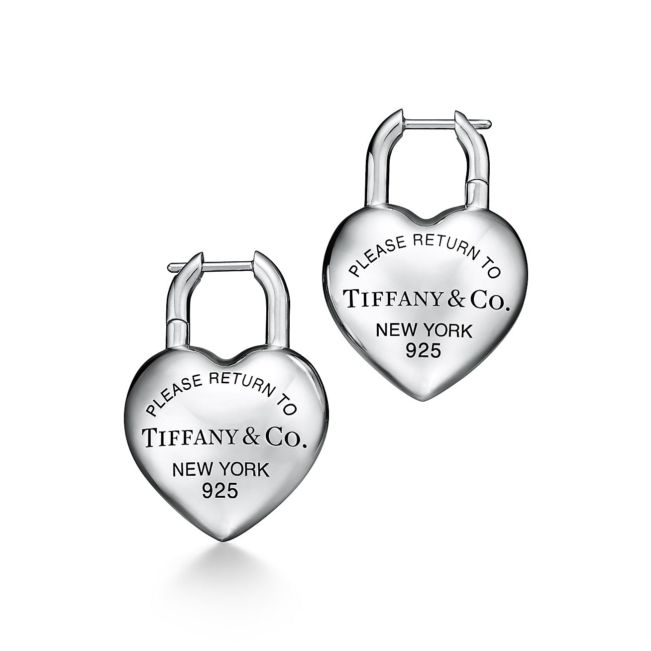 Tiffany deals & Co heart earrings w/ box, bag, & pouch