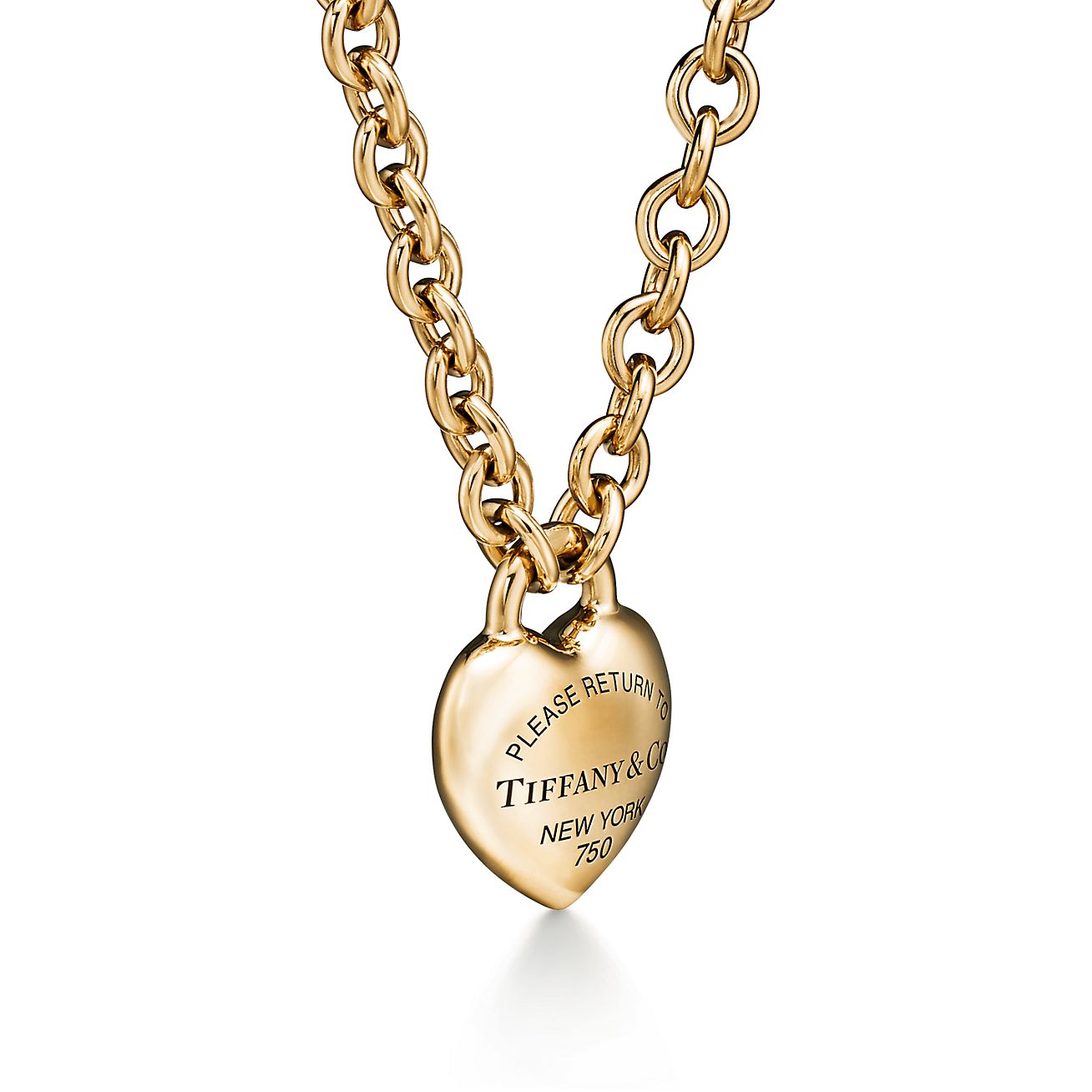 Tiffany and co gold necklace deals heart