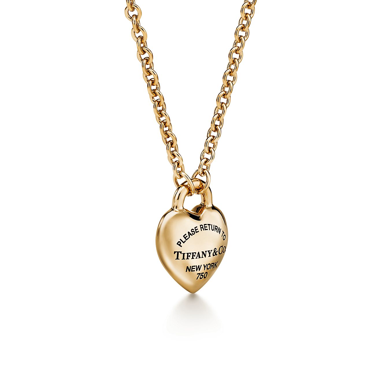 Return to Tiffany® Full Heart Pendant in Yellow Gold - Alternate shot 1