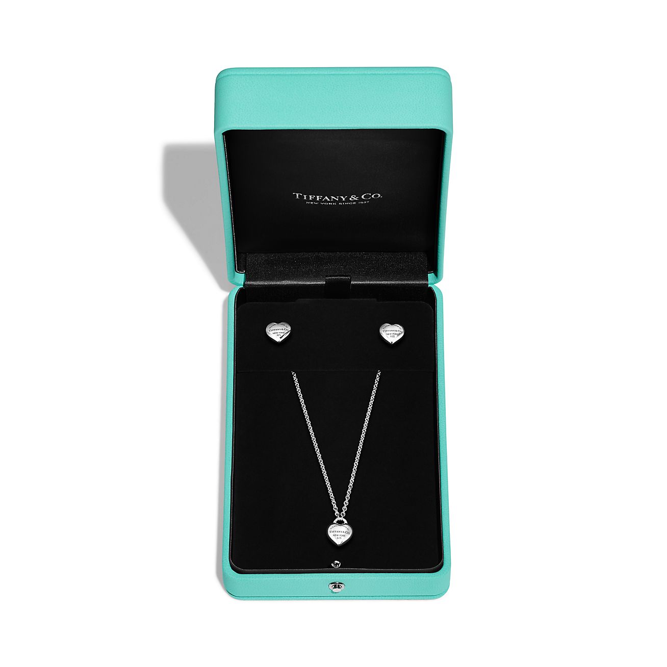 Tiffany necklace with Love hot dangle letters, and studs set