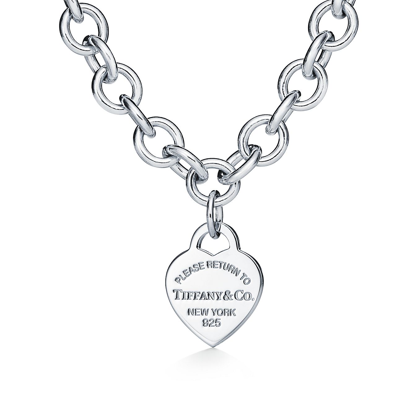 Return to Tiffany™ Gliederhalskette mit Herzanhänger in Silber