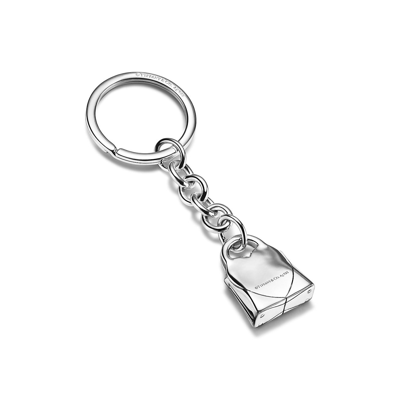 Tiffany & co please discount return to sterling silver keychain