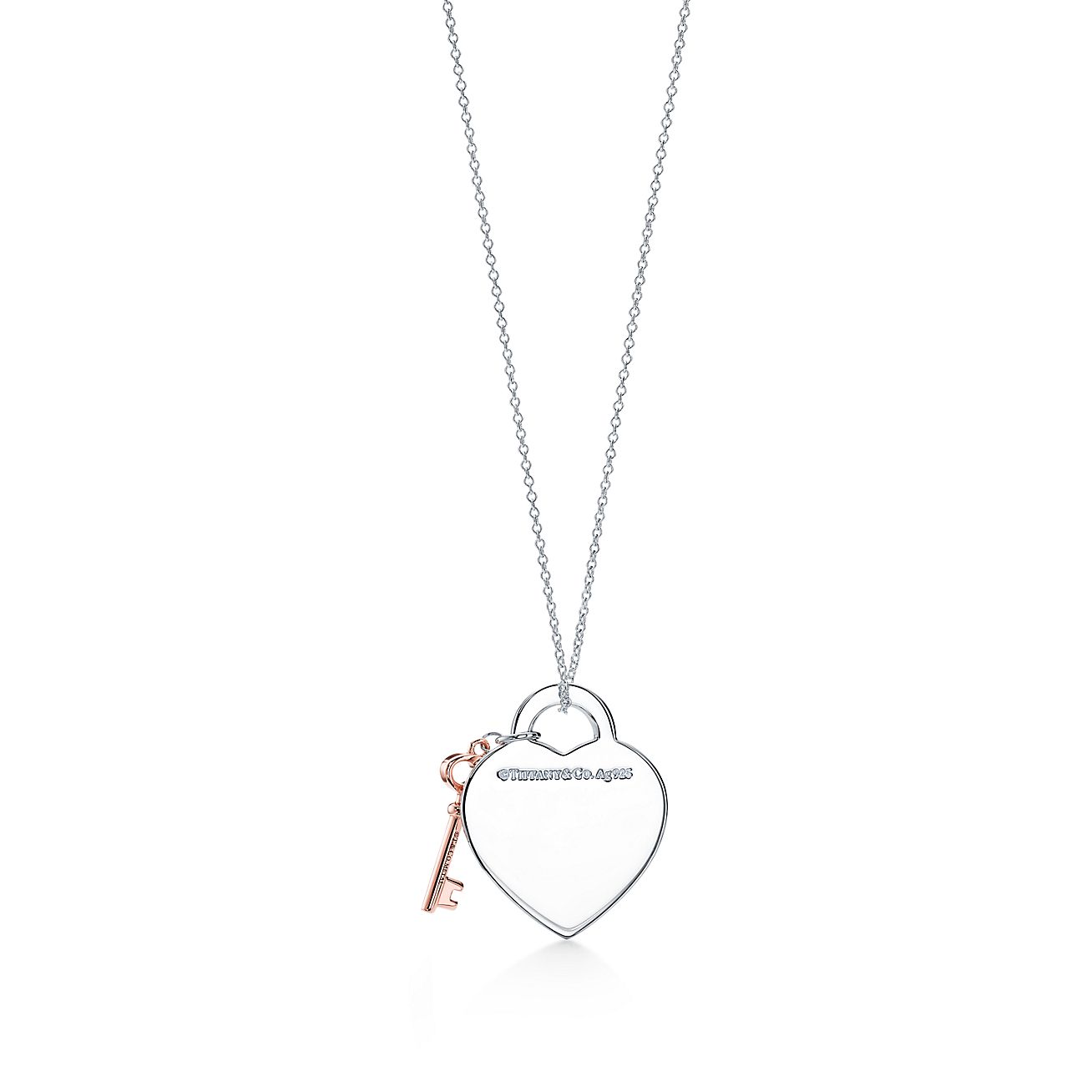 tiffany heart key necklace