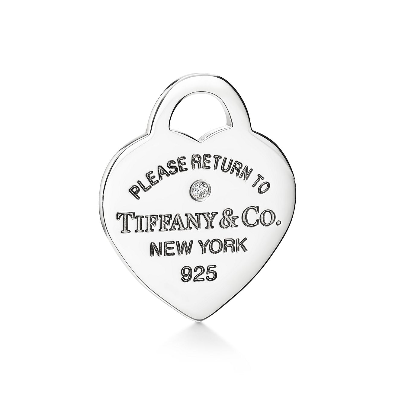 Return to Tiffany™ Heart Pendant in Silver, Tiffany Blue with a 