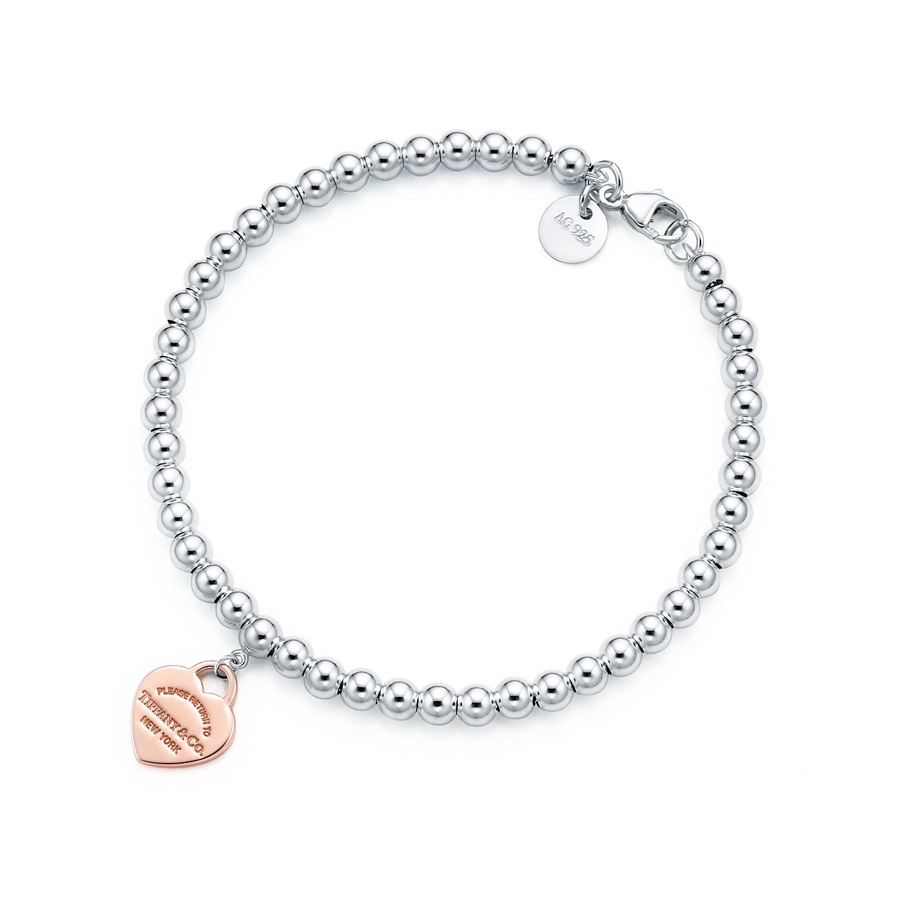 tiffany silver bracelet with heart