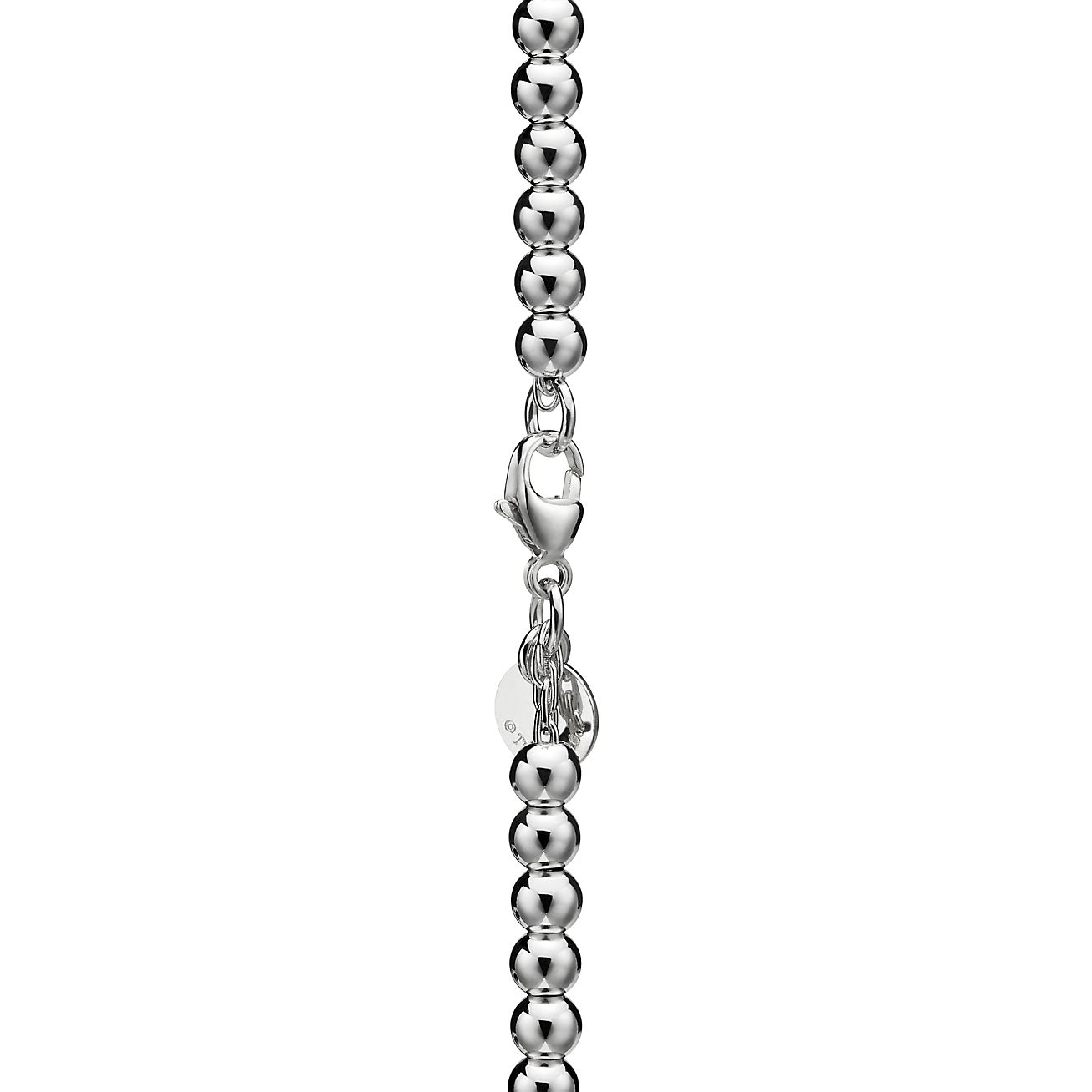 Return to Tiffany Heart Tag Bead Bracelet in Silver with a Diamond 4 mm Tiffany Co. UK