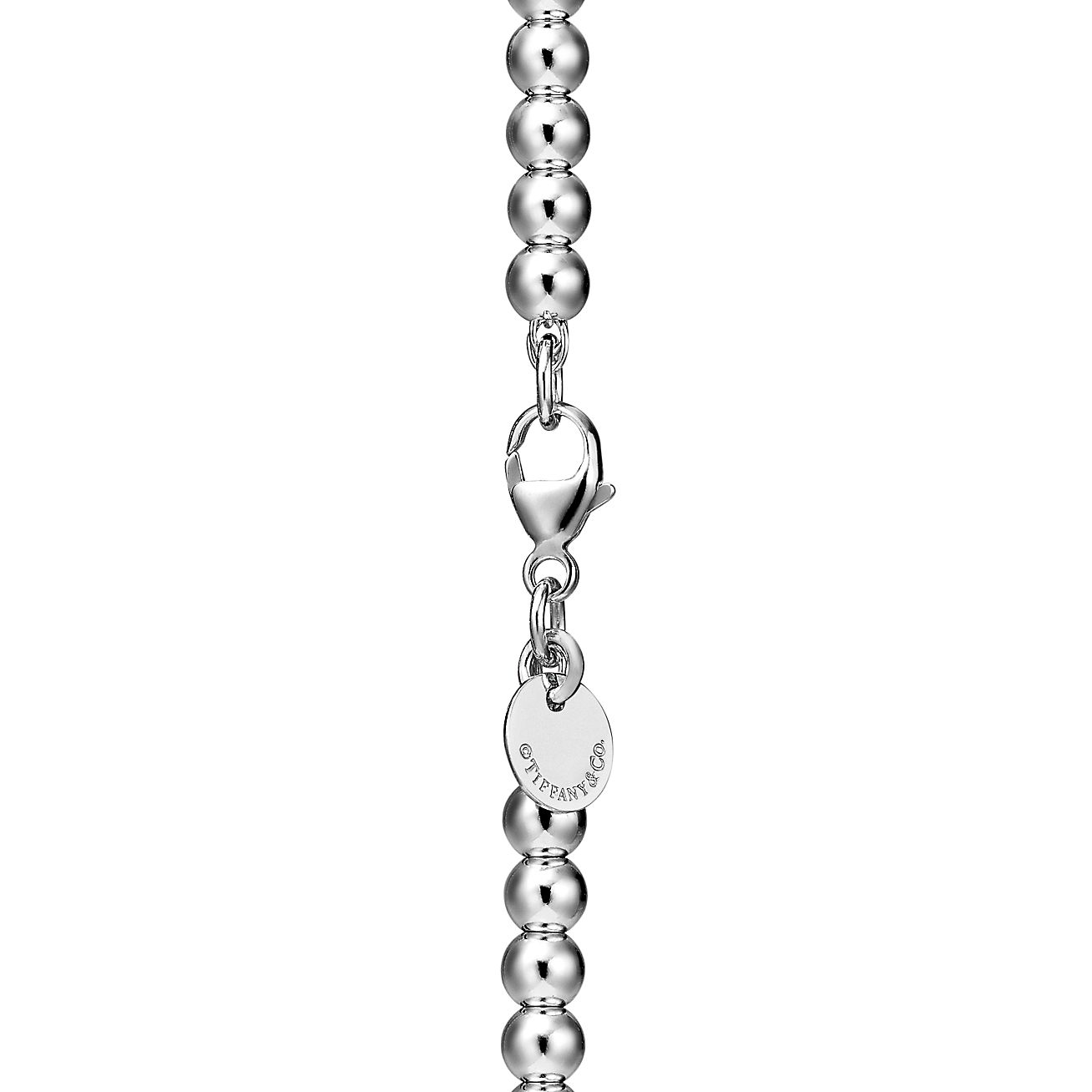 Tiffany silver bead shop necklace
