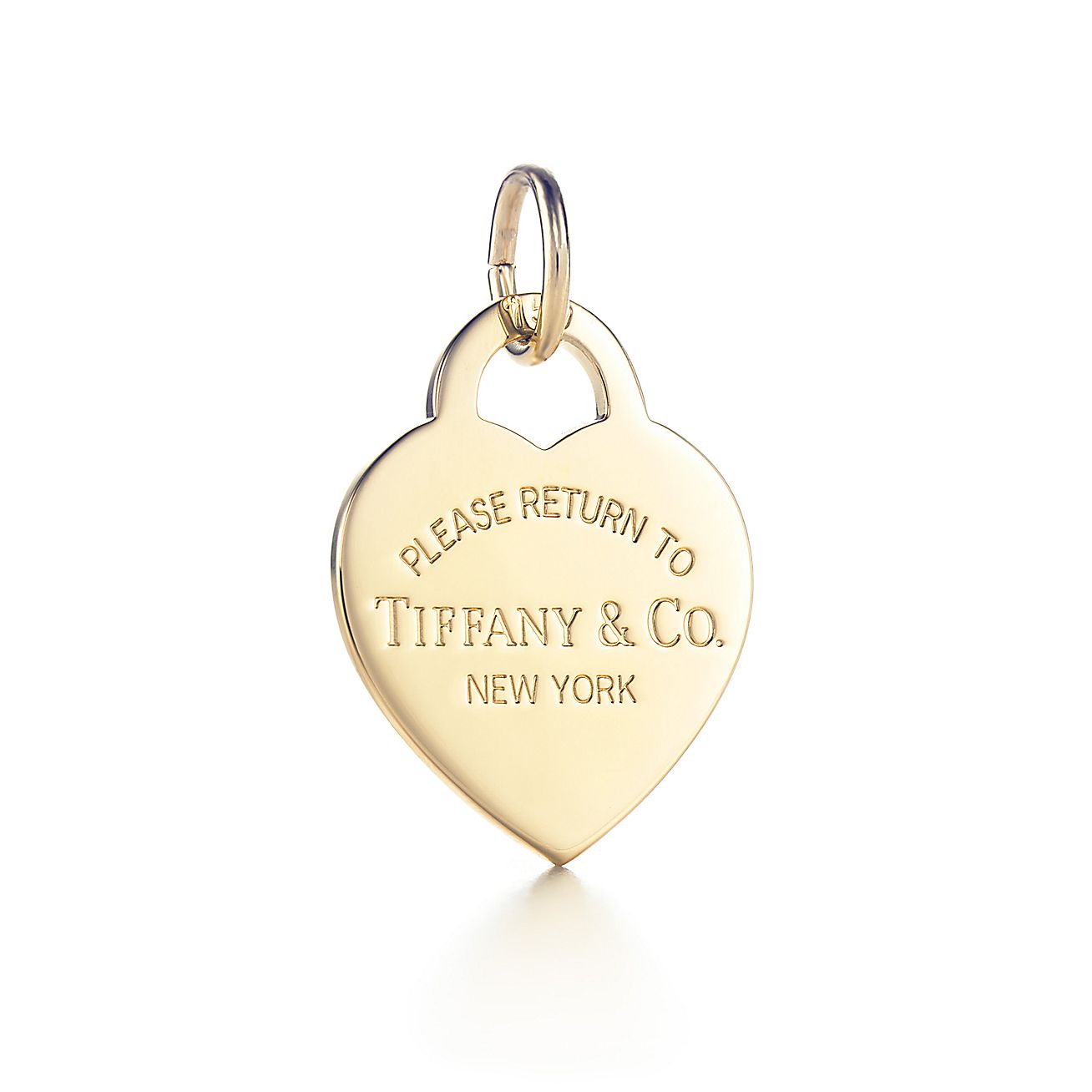 Return to Tiffany™ heart tag charm in 18k gold, medium. | Tiffany & Co.