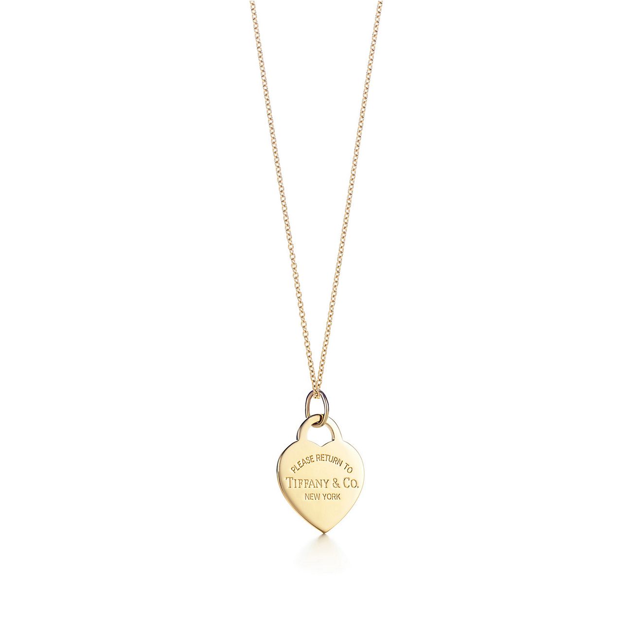 tiffany heart tag charm necklace