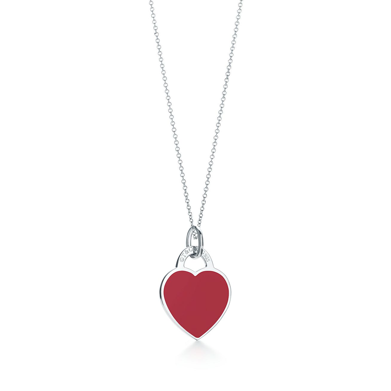 tiffany red heart necklace