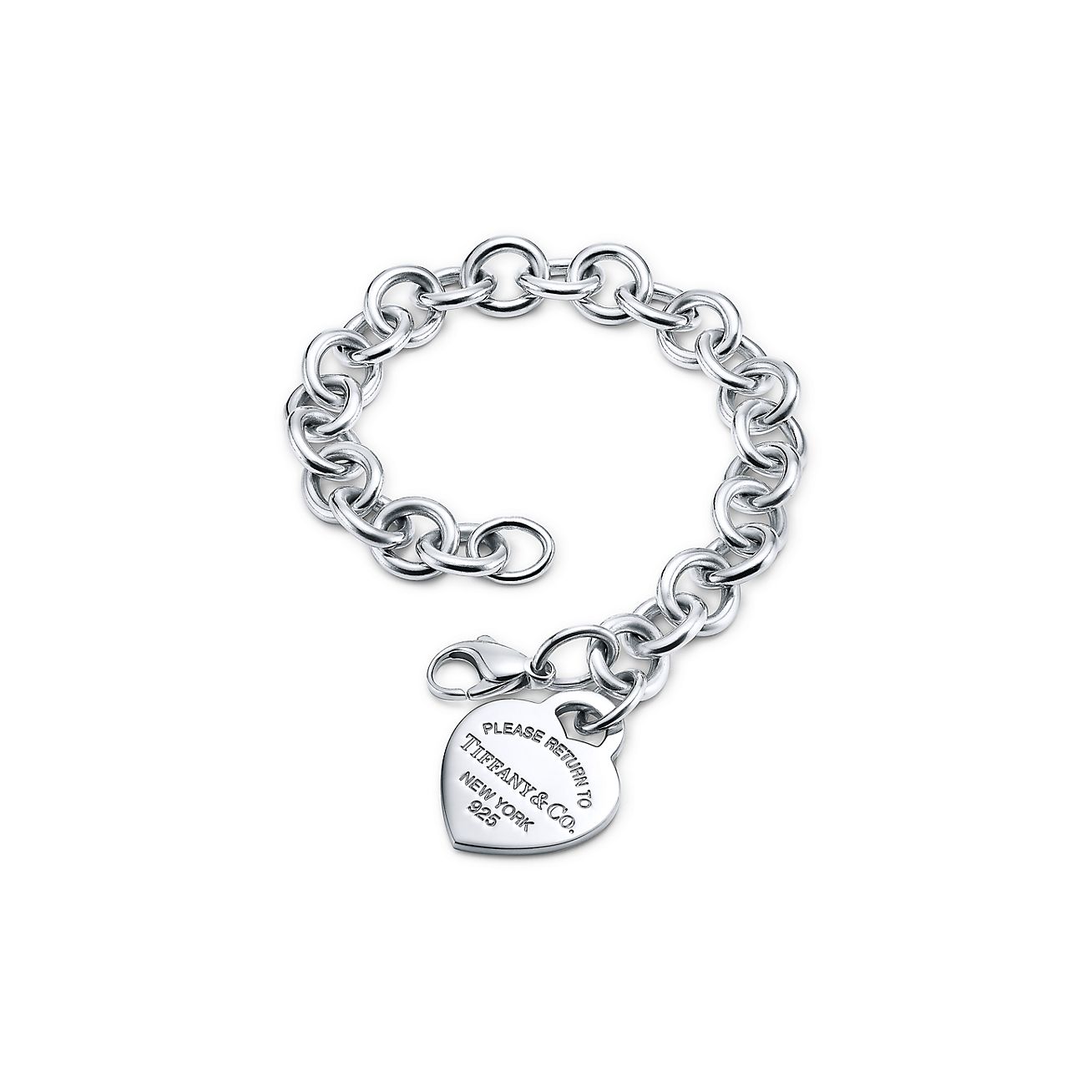 lepel Cyberruimte laser Sterling Silver Heart Tag Charm Bracelet | Tiffany & Co.