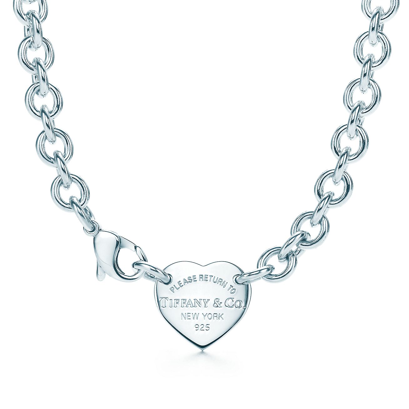 tiffany silver chain necklace with heart