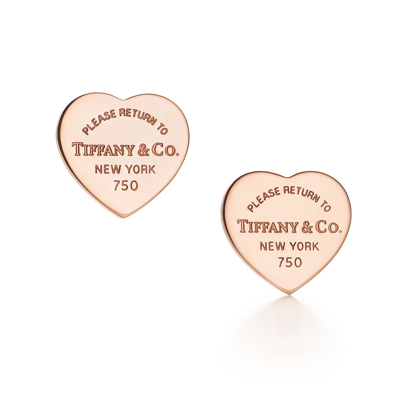 Tiffany gold discount heart earrings