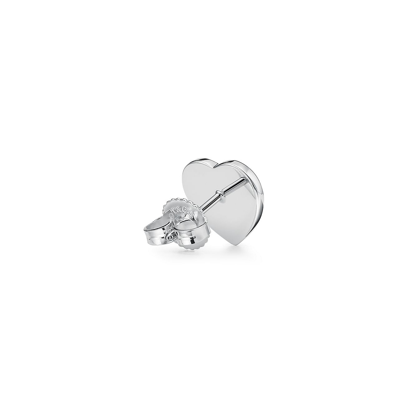 Return to Tiffany™ Heart Tag Earrings in Sterling Silver with a