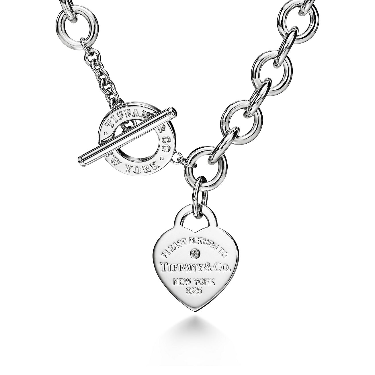 Return to Tiffany® Wrap Necklace in Silver with Pearls and a Diamond, Small
