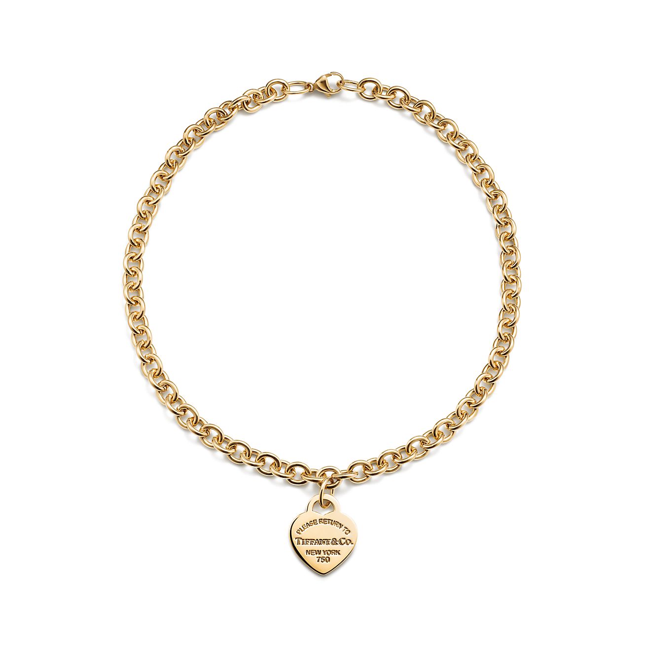 Tiffany gold tag necklace deals