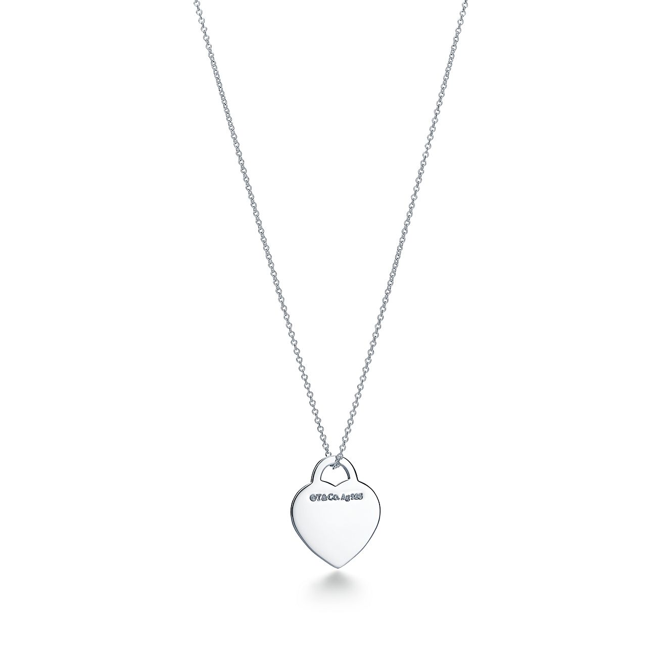 tiffany small heart tag necklace