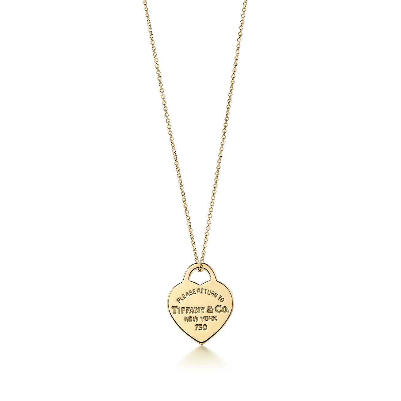 Return to Tiffany® heart tag pendant in 18k gold, small. | Tiffany & Co.