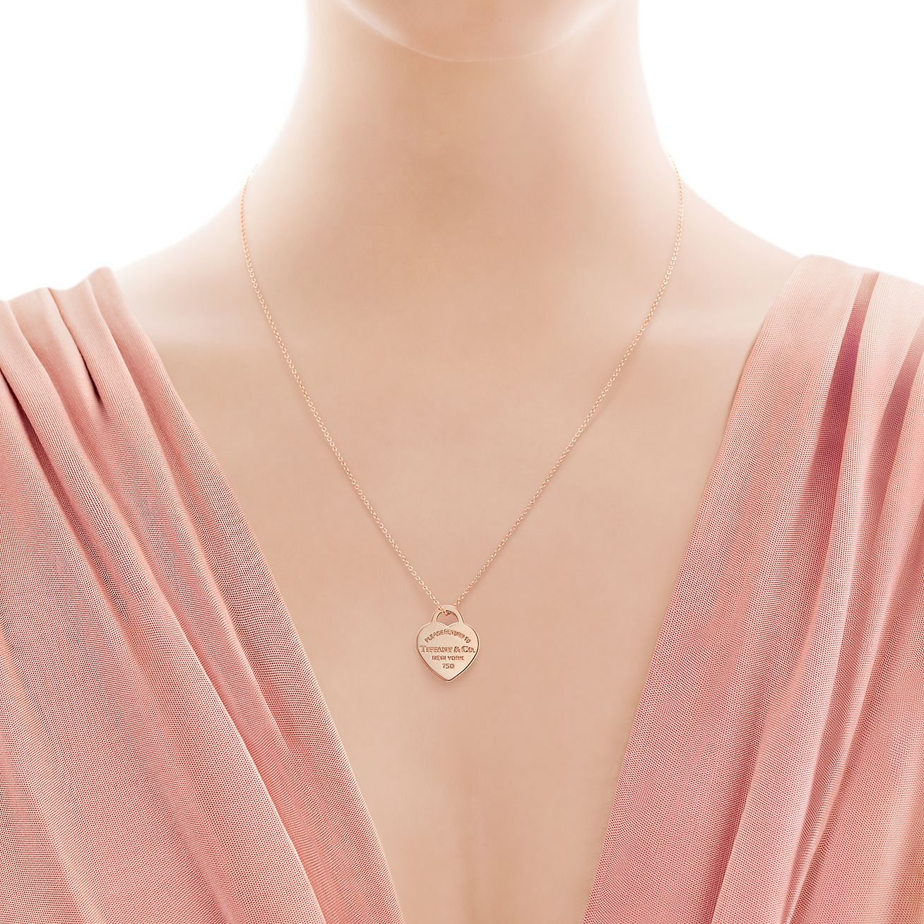 tiffany small heart tag necklace