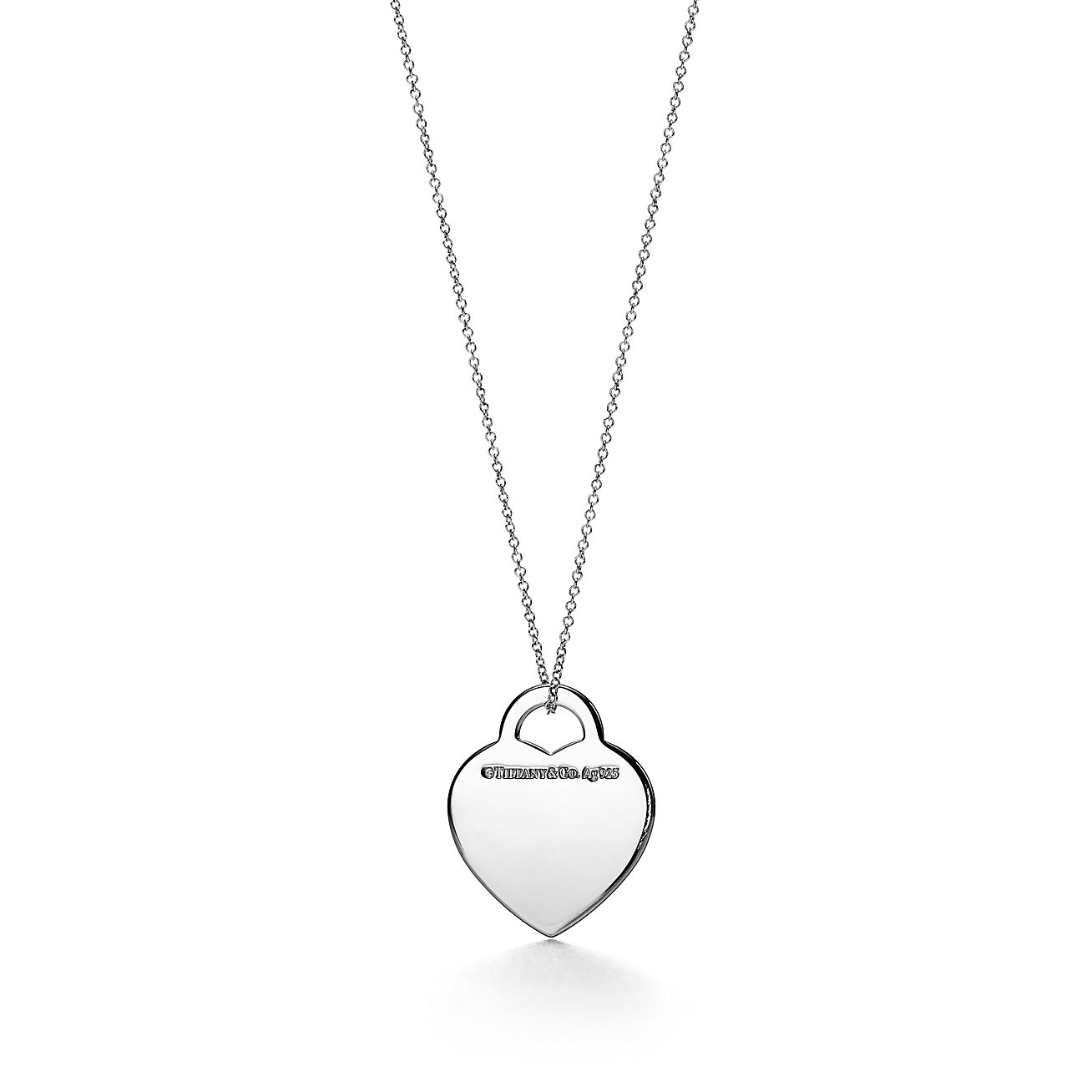 Return to Tiffany Heart Tag Pendant in Sterling Silver with a