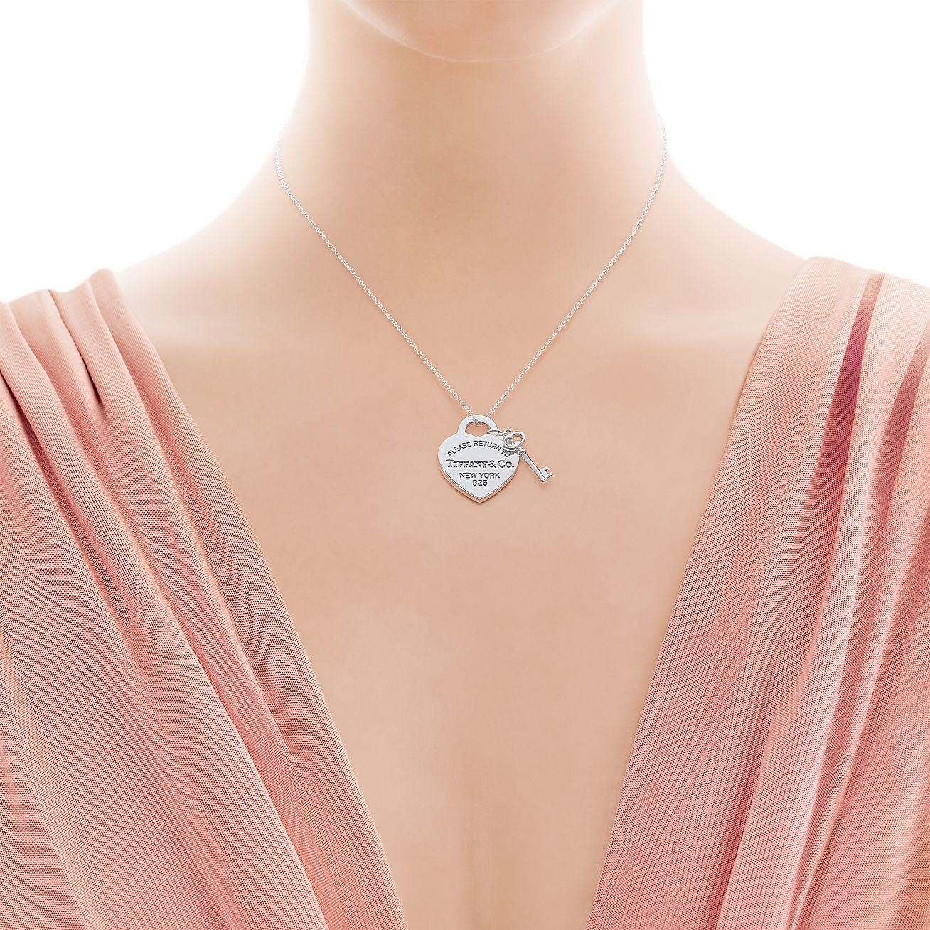 Heart And Key Necklace Clearance 