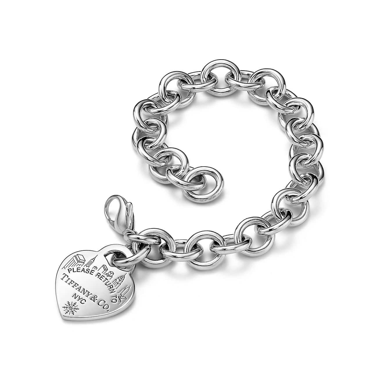 Return to Tiffany Holiday Heart Tag Bracelet in Sterling Silver