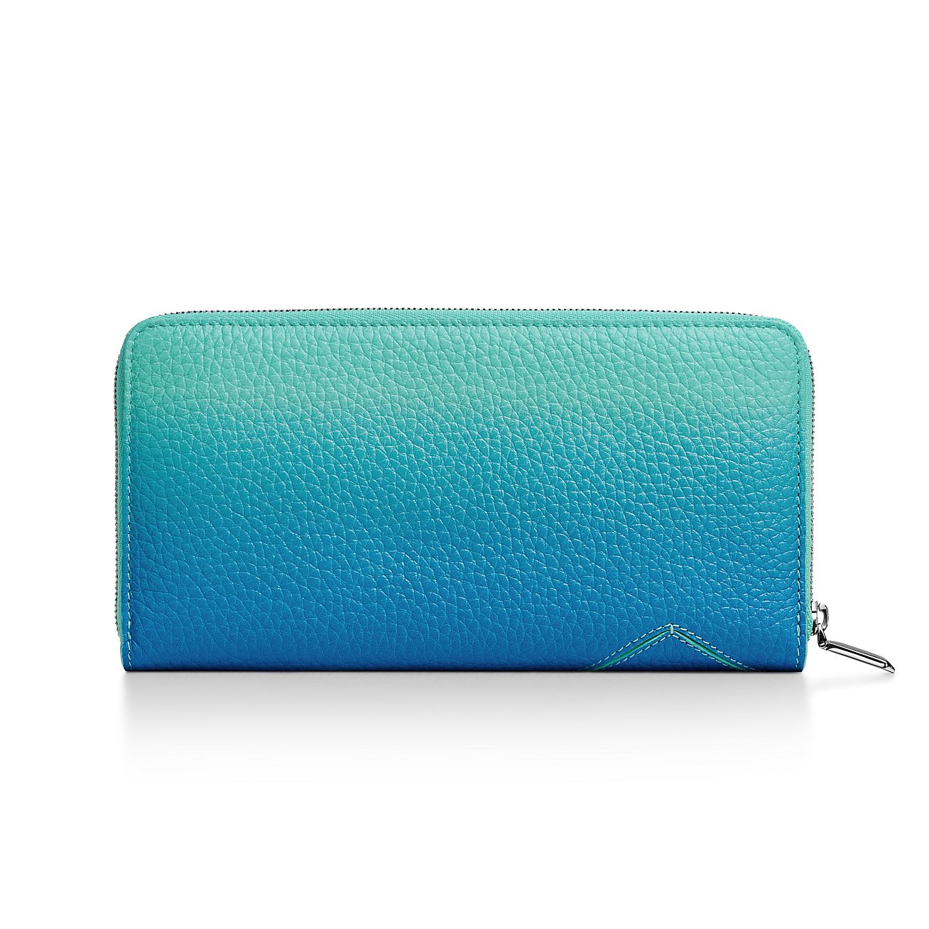 Return to Tiffany® Large Zip Wallet in Infinity Blue Leather