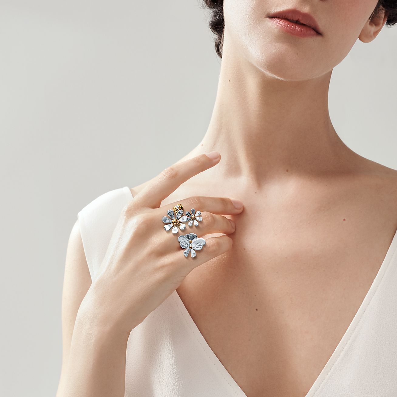 Tiffany™ Love Bugs cluster ring 