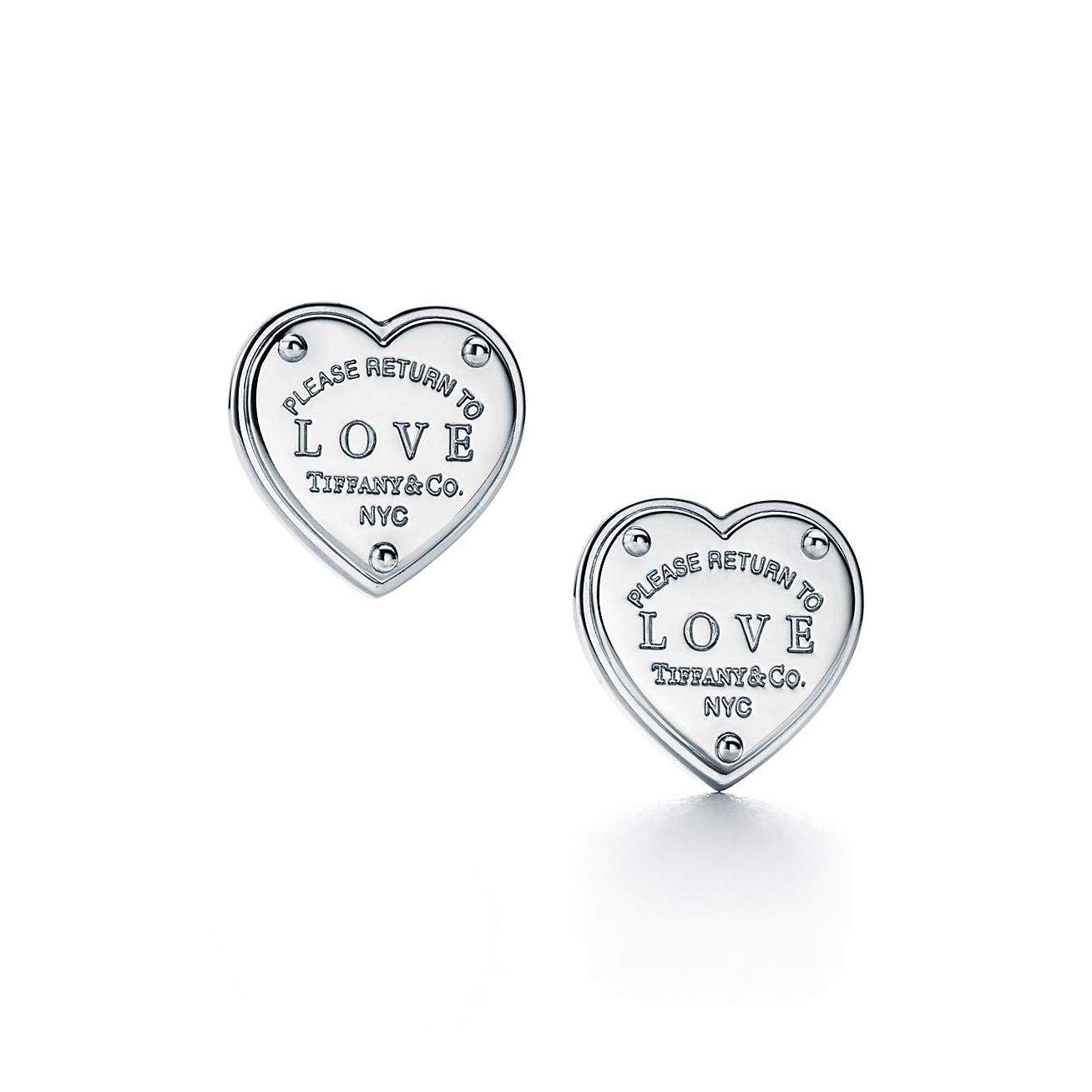 Return to Tiffany® Lovestruck Heart Tag & Arrow Earrings in Silver and Rose  Gold | Tiffany & Co.