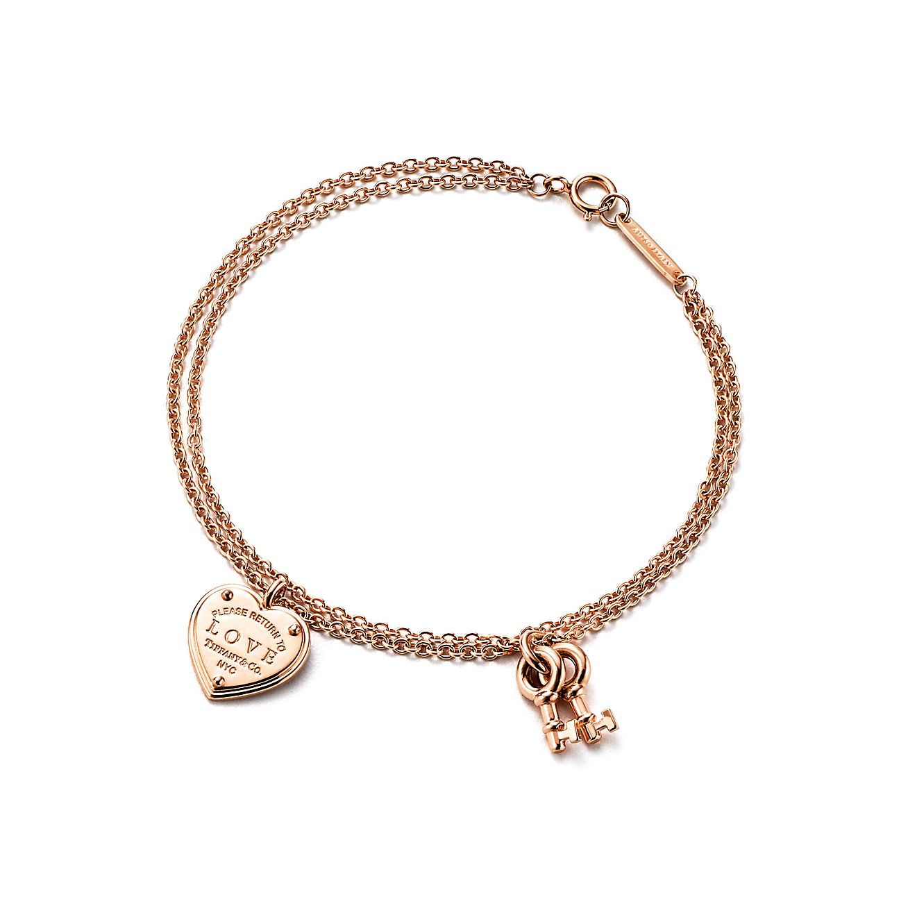 tiffany gold bracelet with heart