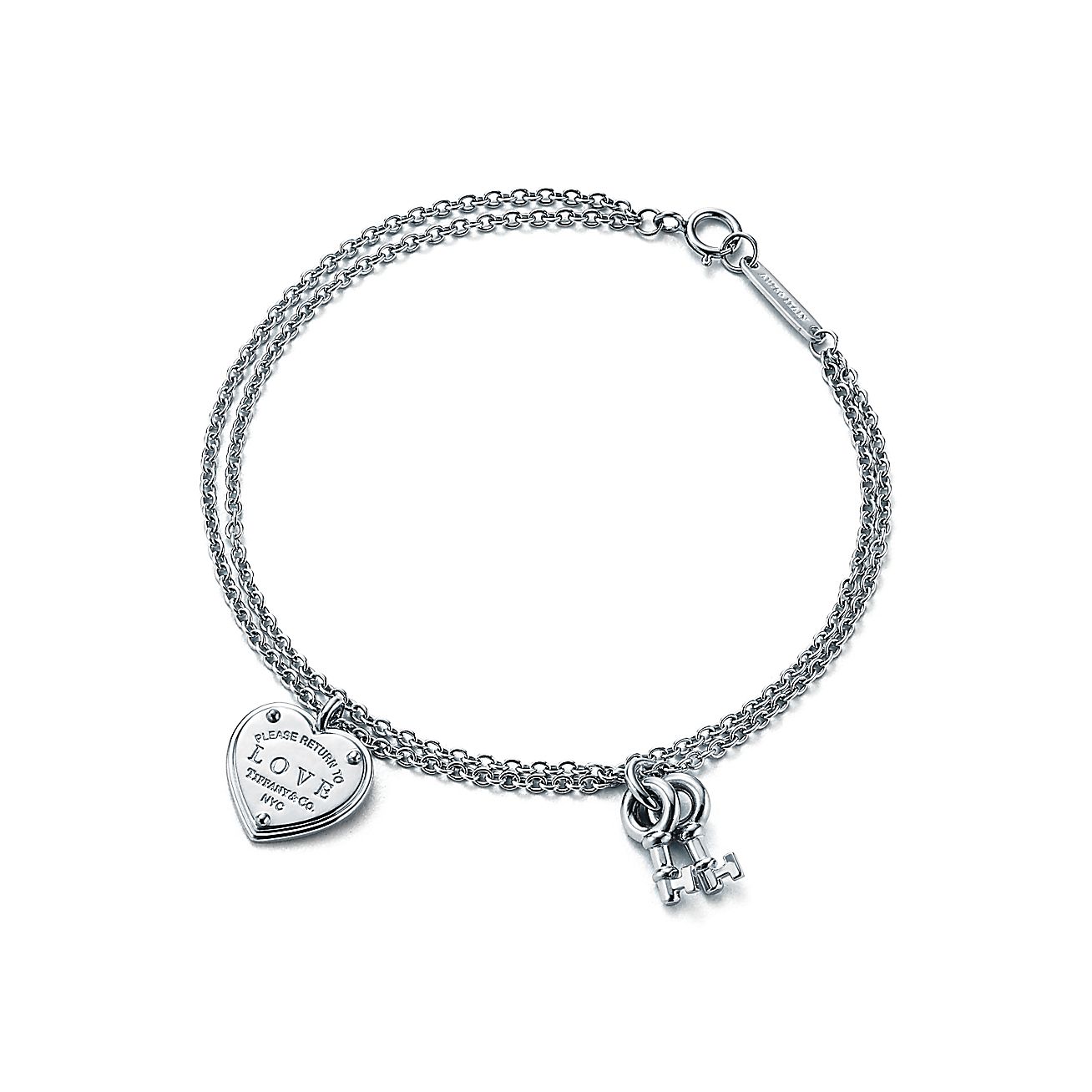 Return To Tiffany Love Heart Tag Key Bracelet In Sterling Silver Return To Tiffany Love Heart Tag Key Bracelet In Sterling Silver Large Co