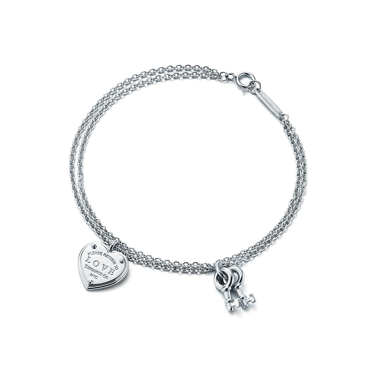 marketing Vechter slachtoffer Return to Tiffany® Love Heart Tag Key Bracelet in Silver | Tiffany & Co.