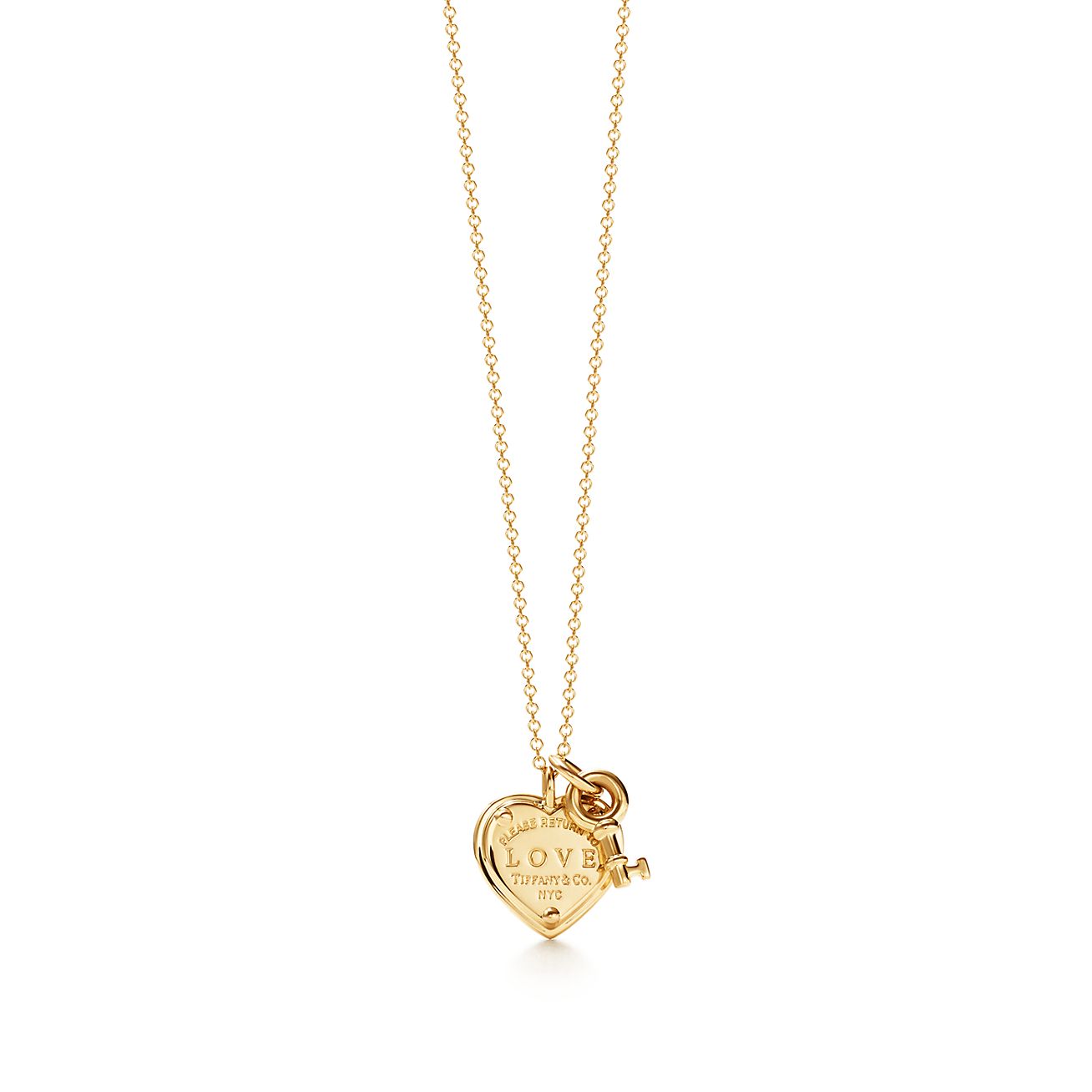 Tiffany™ Love heart tag key pendant 