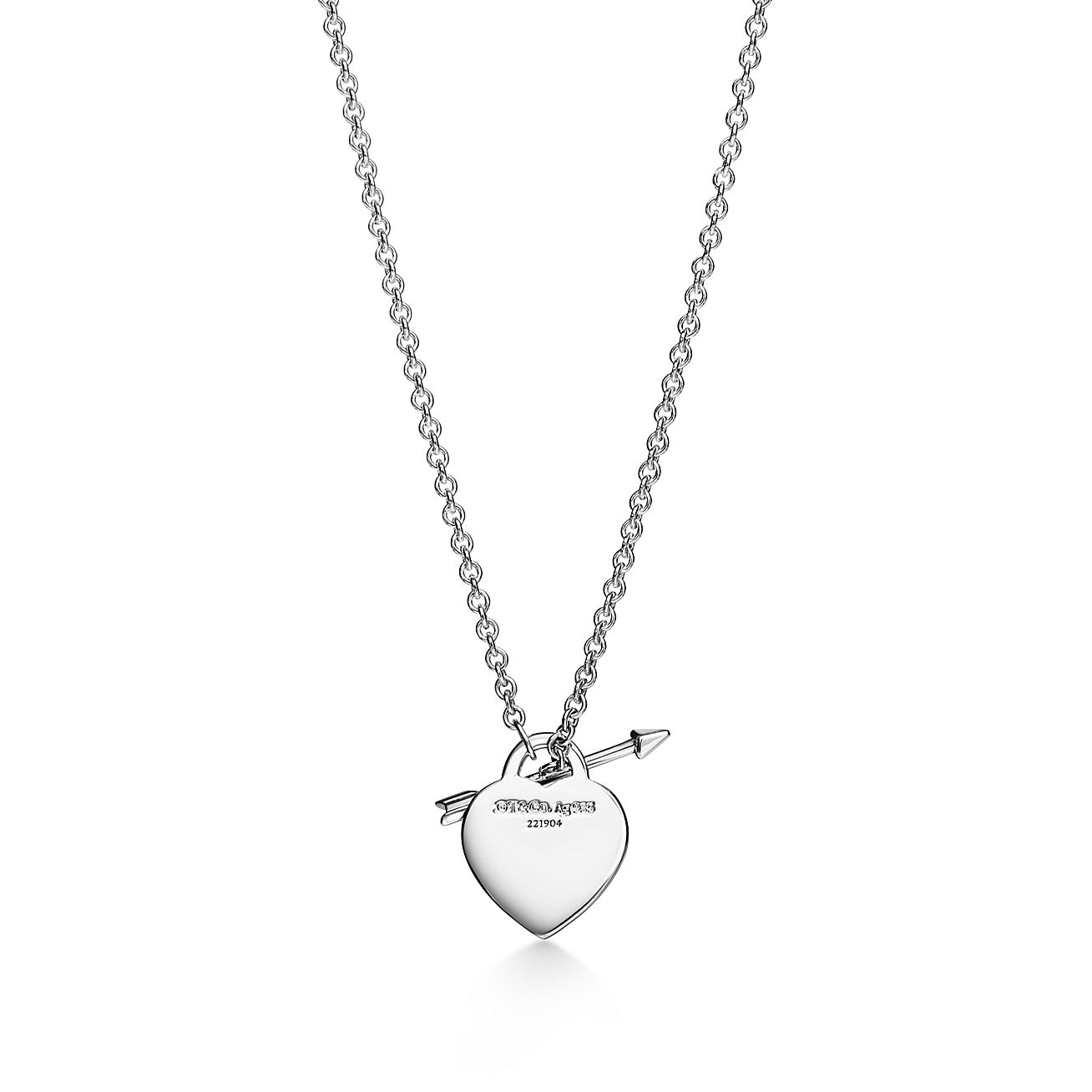 Return to Tiffany® Lovestruck Heart Tag Pendant in Silver, Small - Alternate shot 1