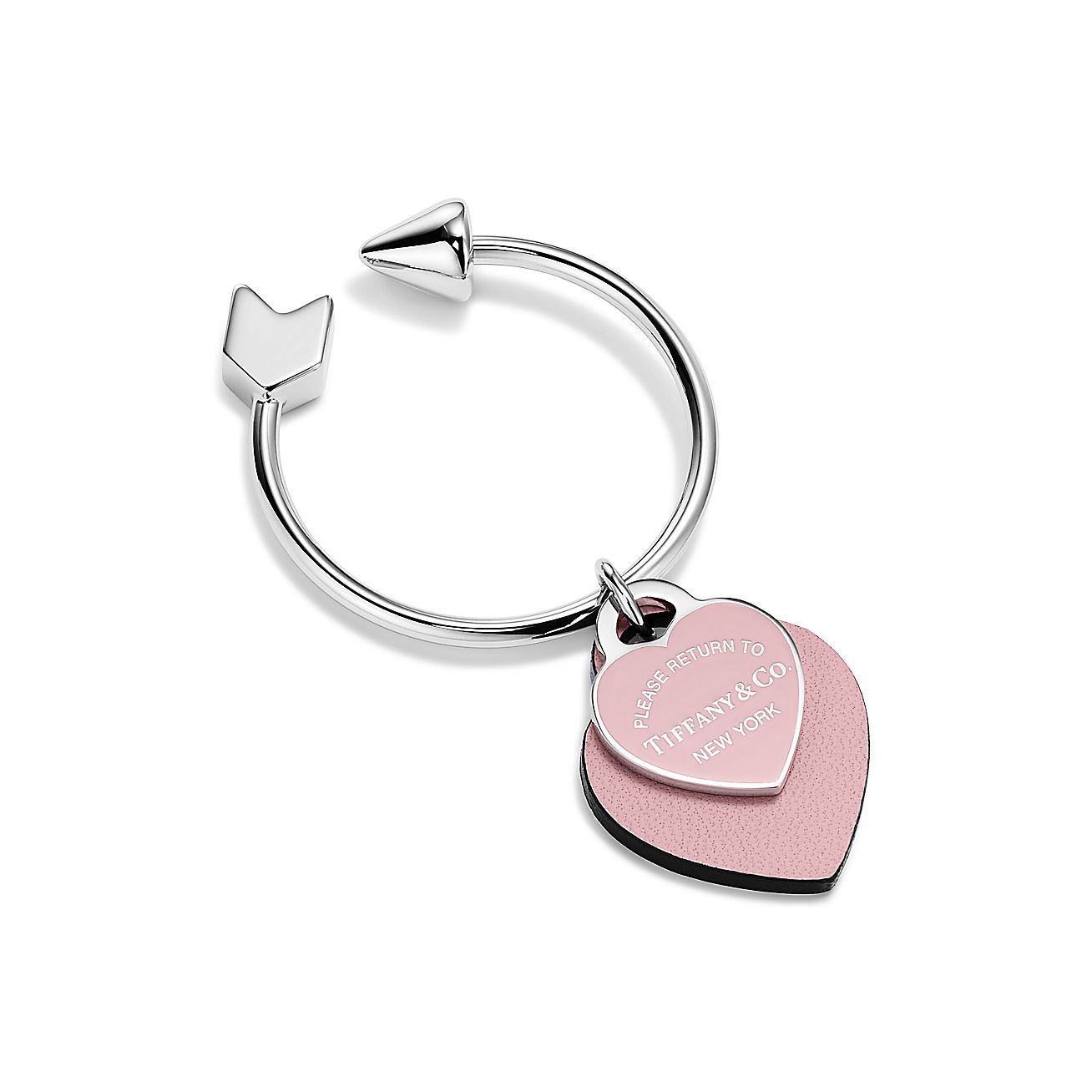 garage Observatie adelaar Return to Tiffany® Lovestruck Key Ring with Crystal Pink Enamel Finish |  Tiffany & Co.