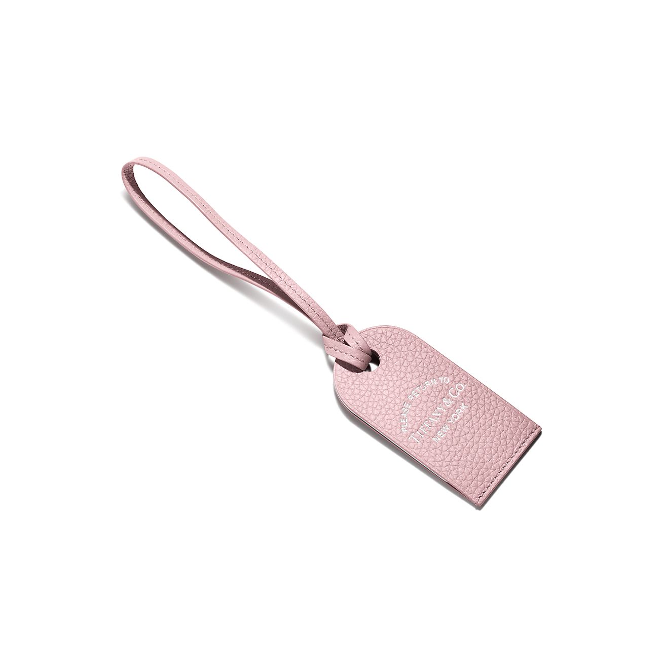 Return to Tiffany™ Luggage Tag in Crystal Pink Leather