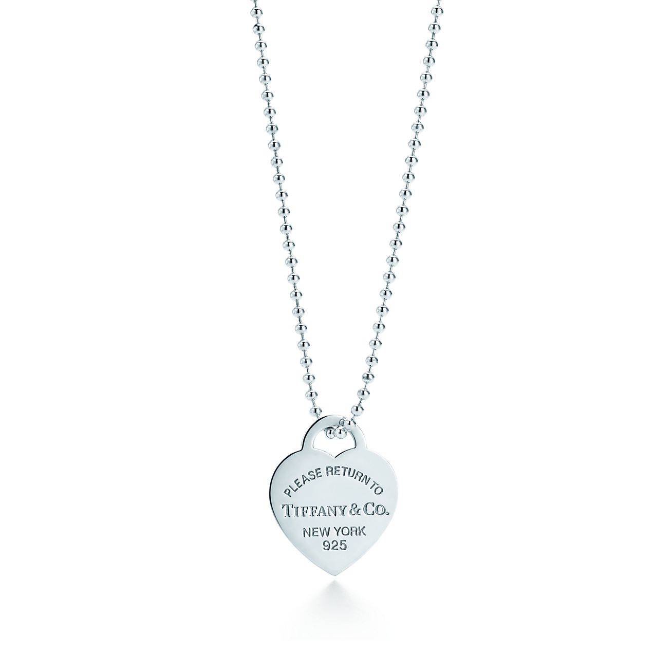 Pendentif Plaque en cœur Return to Tiffany(MC) en argent sterling, grand. | Tiffany & Co.