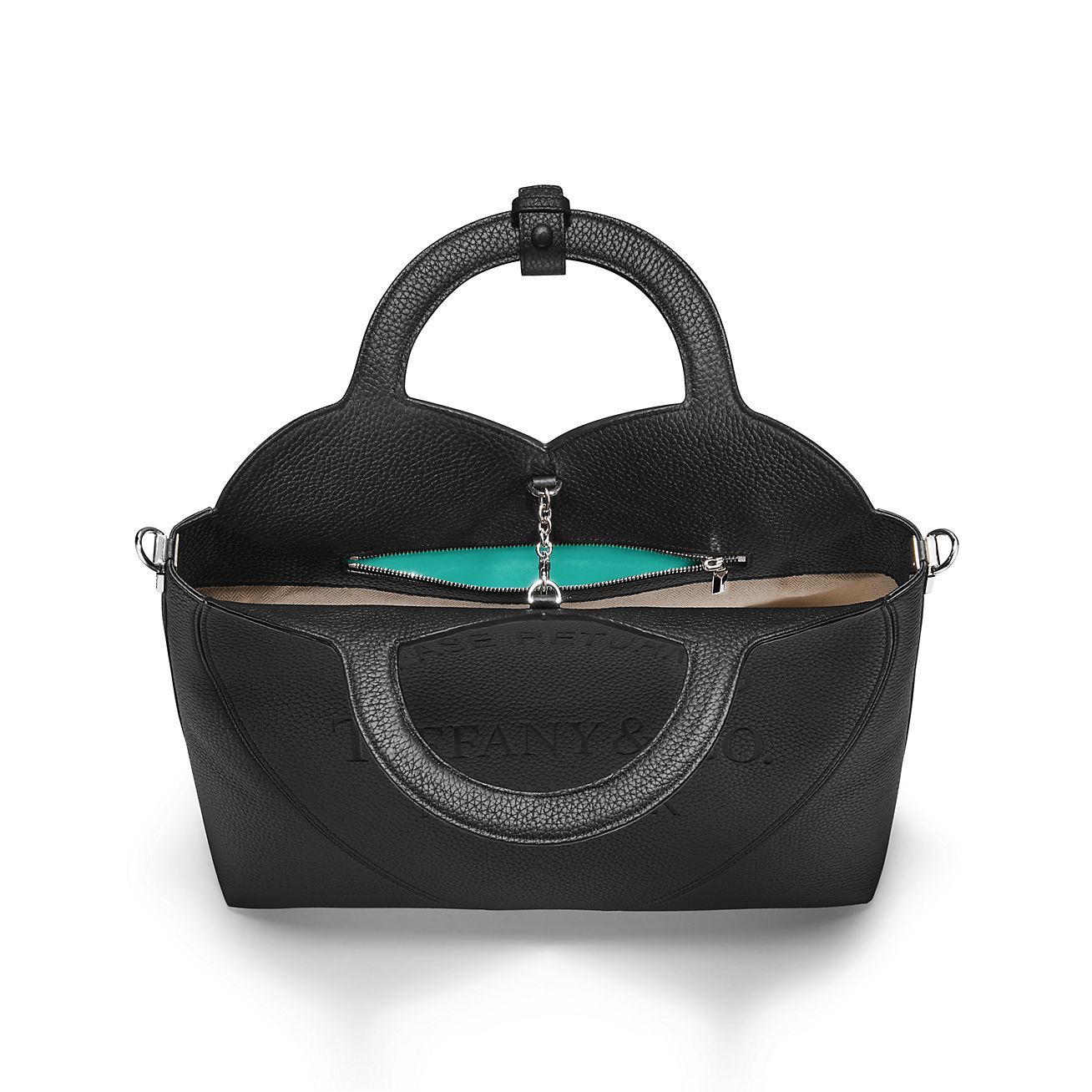 Return to Tiffany Medium Tote Bag in Black Leather Tiffany Co