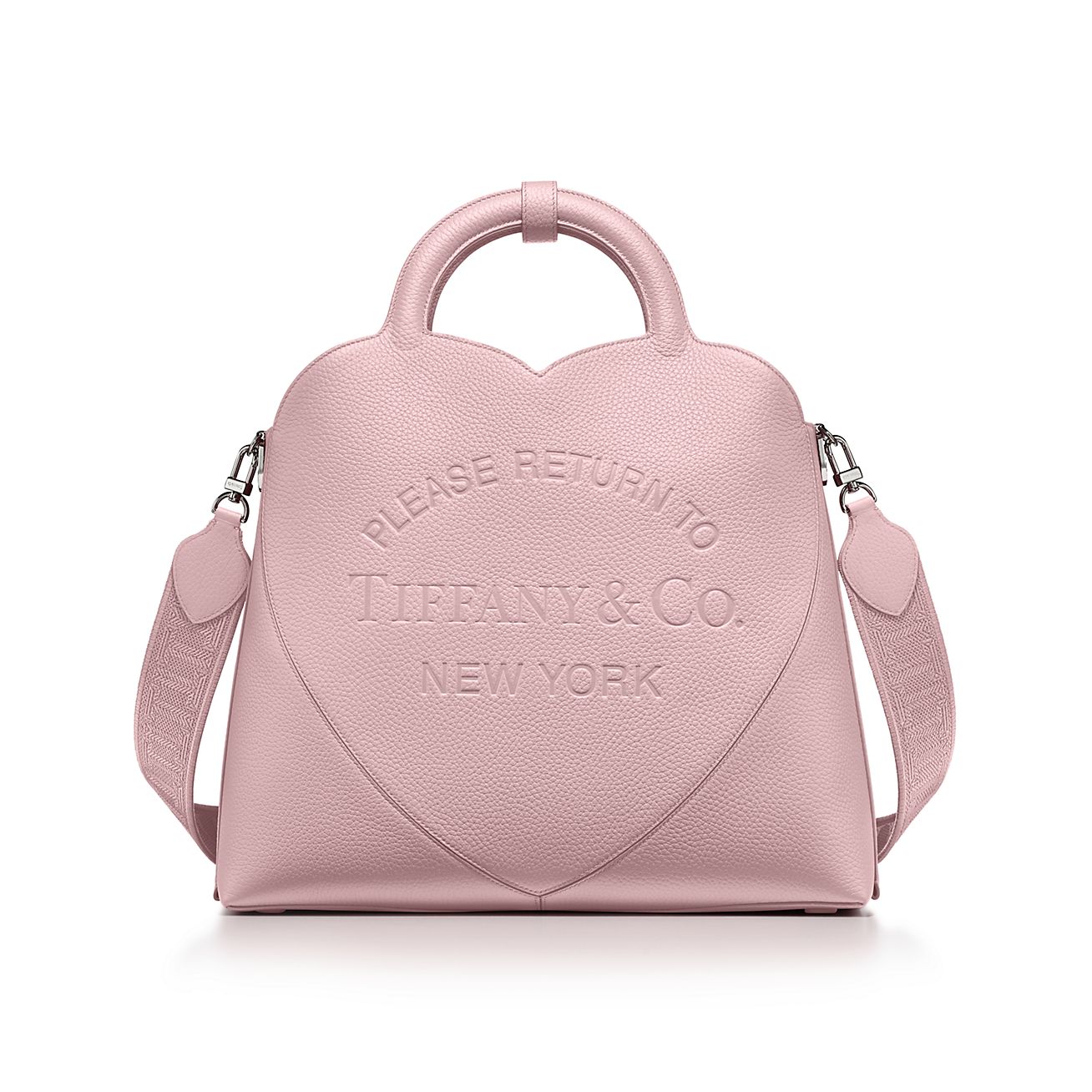 Return To Tiffany® Medium Tote Bag In Crystal Pink Leather Tiffany ...