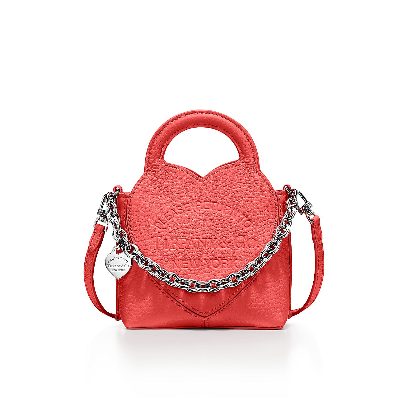 Return to Tiffany® Micro Tote in Hibiscus Red Leather
