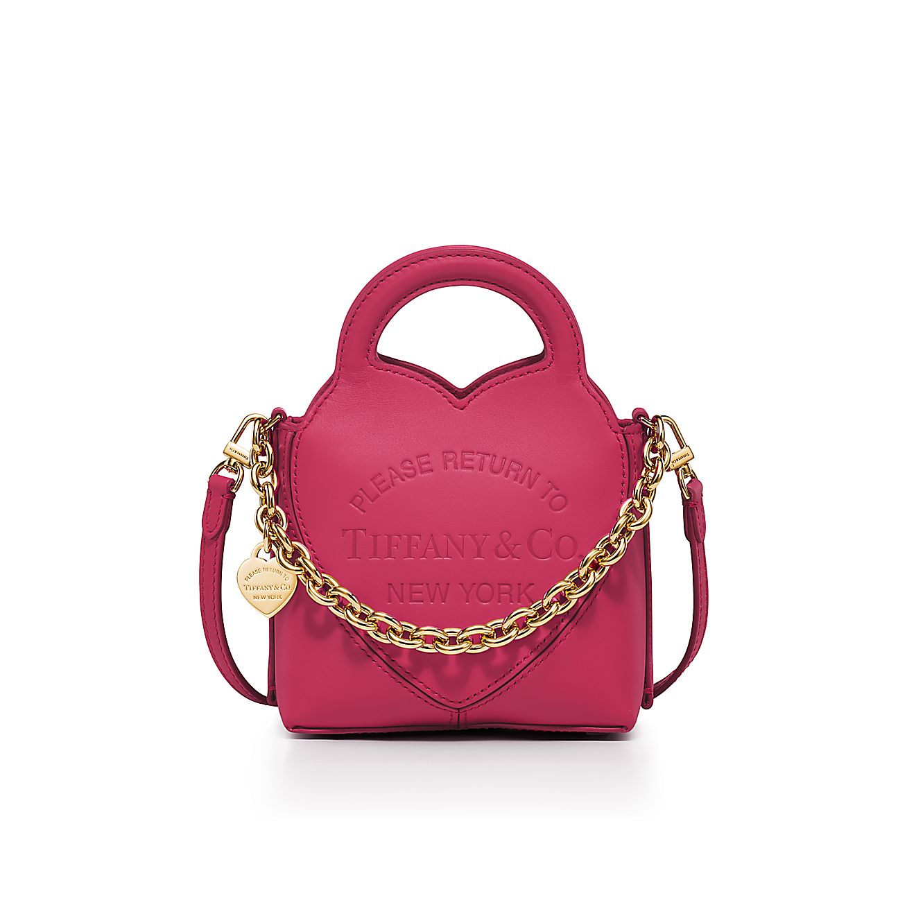 Return to Tiffany™ Micro Tote in Cerise Leather