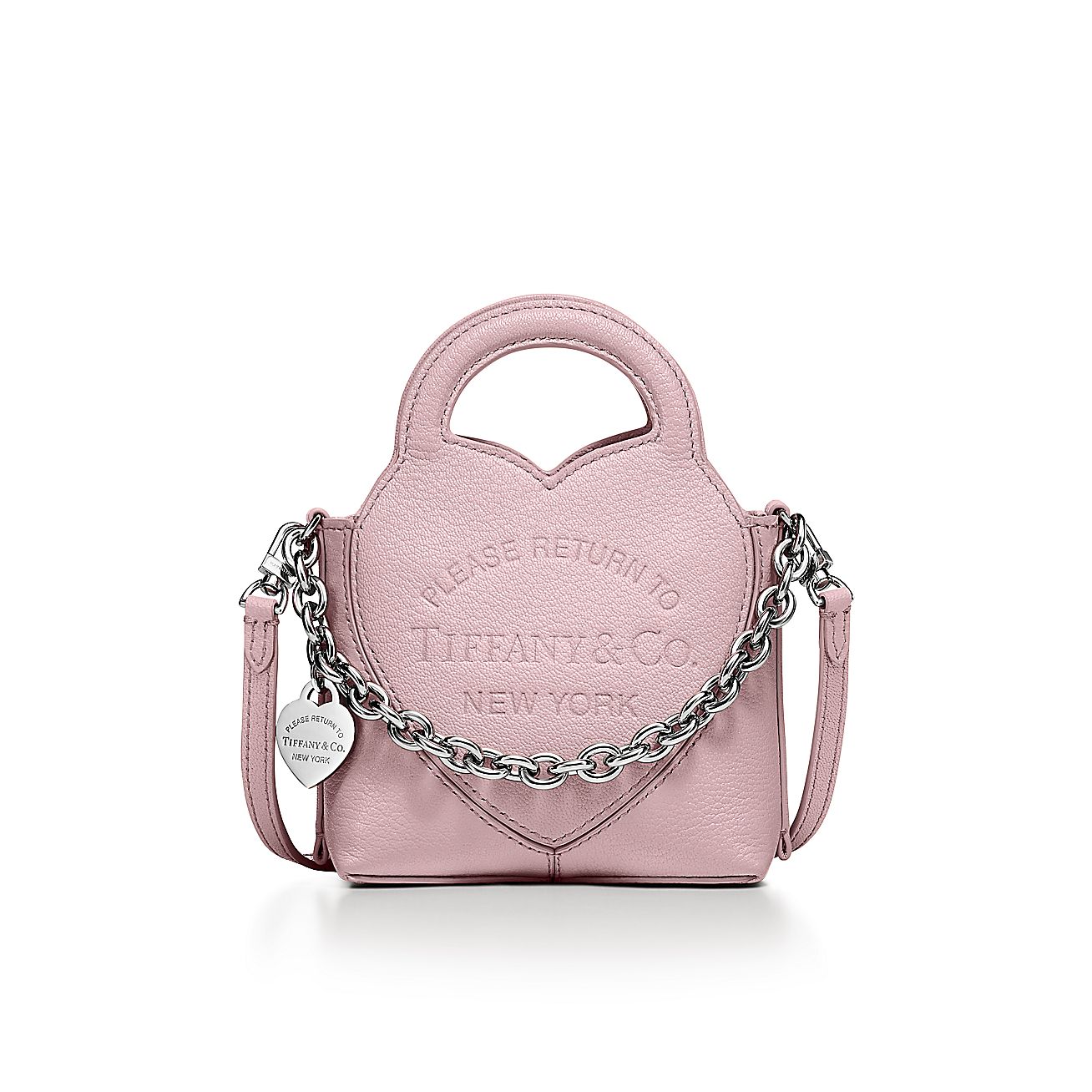 Return to Tiffany® Micro Tote in Crystal Pink Leather