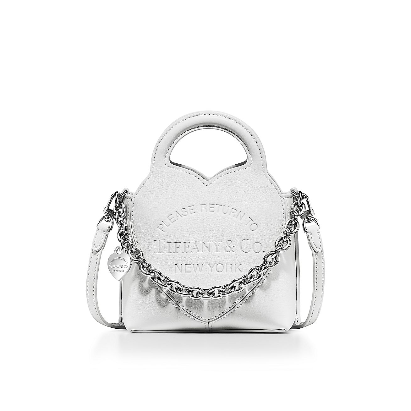 Return to Tiffany® Micro Tote in White Leather